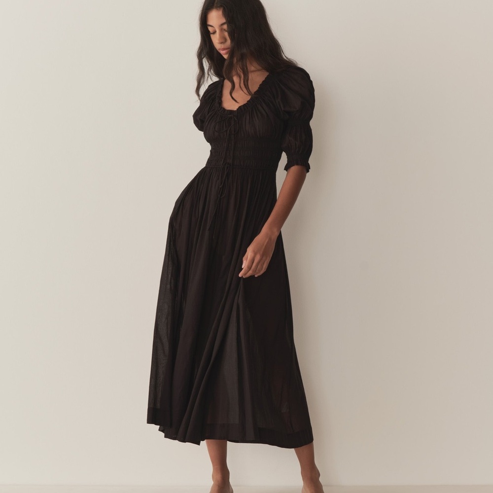 NWT Doen Ischia dress in Black Sz XXS